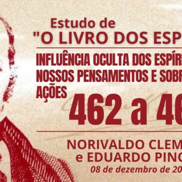 Estudando “O LIVRO DOS ESPÍRITOS” q 462 a 466 – CECX 08/12/2022